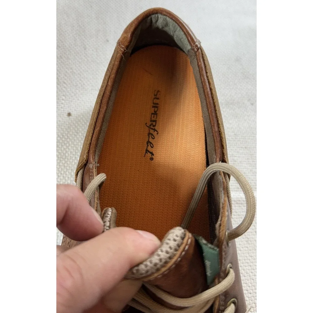 Dunham Shoes Mens Size 11.5 D Brown Leather Boat Style Walking‎ Comfort Rollbar